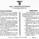 Obwieszczenie o wysiedleniu Żydów z powiatu nowotarskiego 1942